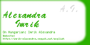 alexandra imrik business card